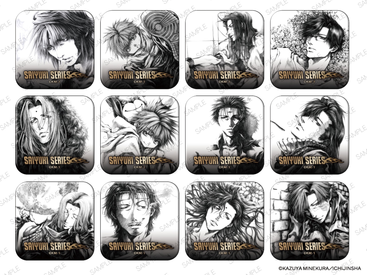 鉛筆画ver. トレーディングスクエア缶バッジ」 [画像ギャラリー 4/5