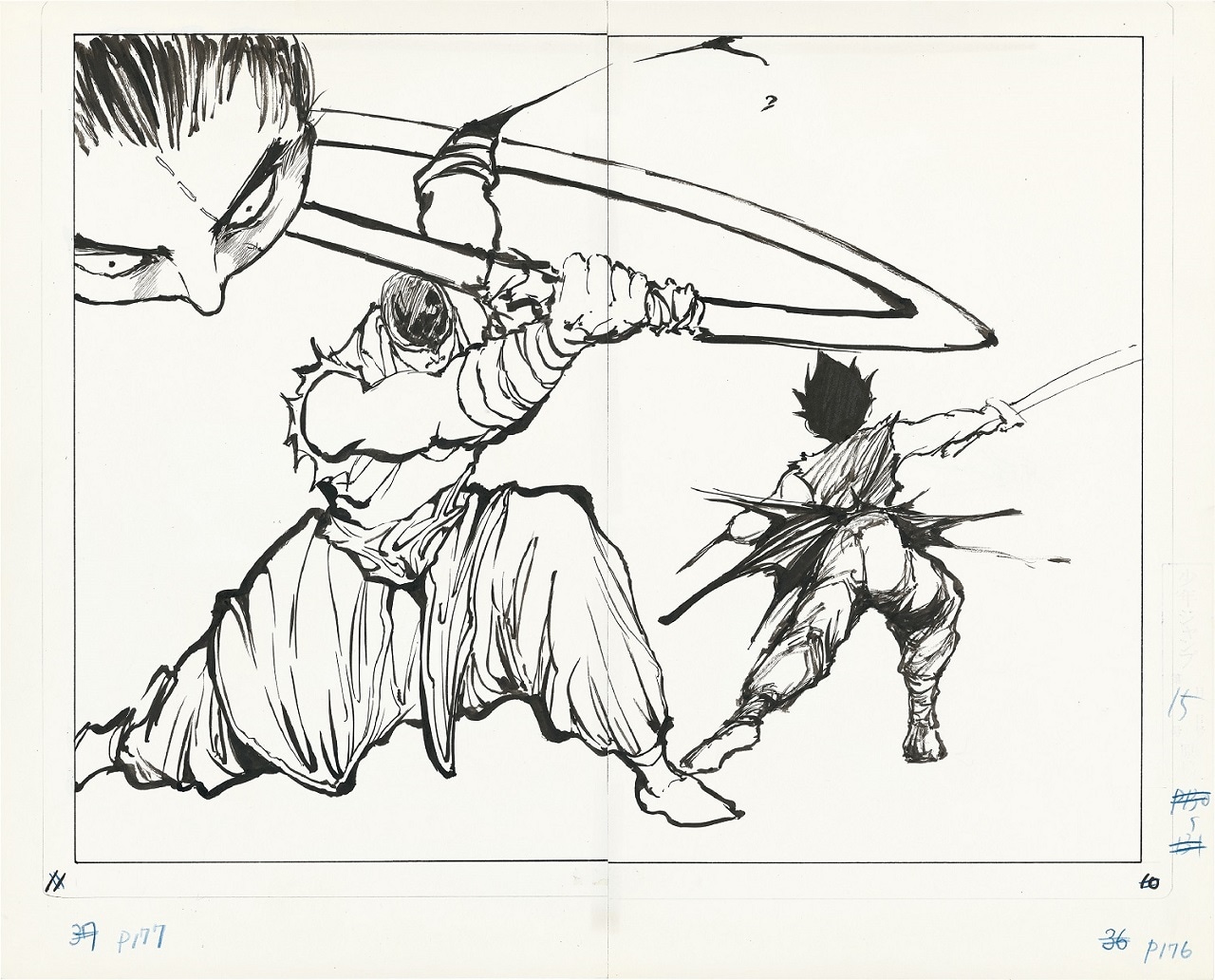 幽☆遊☆白書』エリア」に展示される「幽☆遊☆白書」の原画。 (c)冨樫