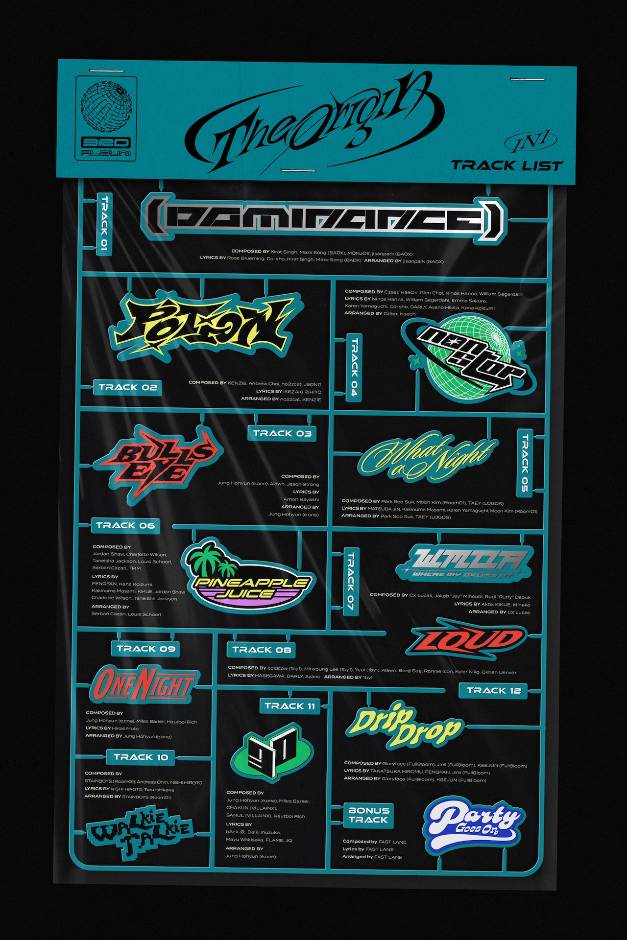 INIの3rdアルバム「THE ORIGIN」全13曲の詳細公開 池﨑理人、許豊凡