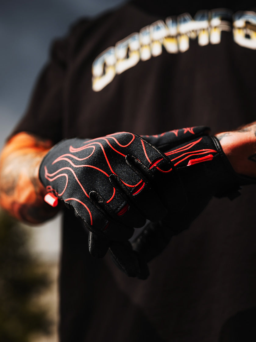 Combustion SMX Gloves - Red Pinstripe Flame – Odin Mfg