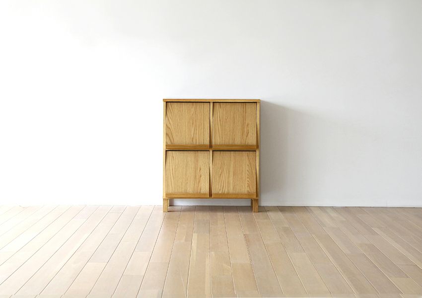 レッチェ77マガジンレコードラック（ホワイトオーク） | 大川家具