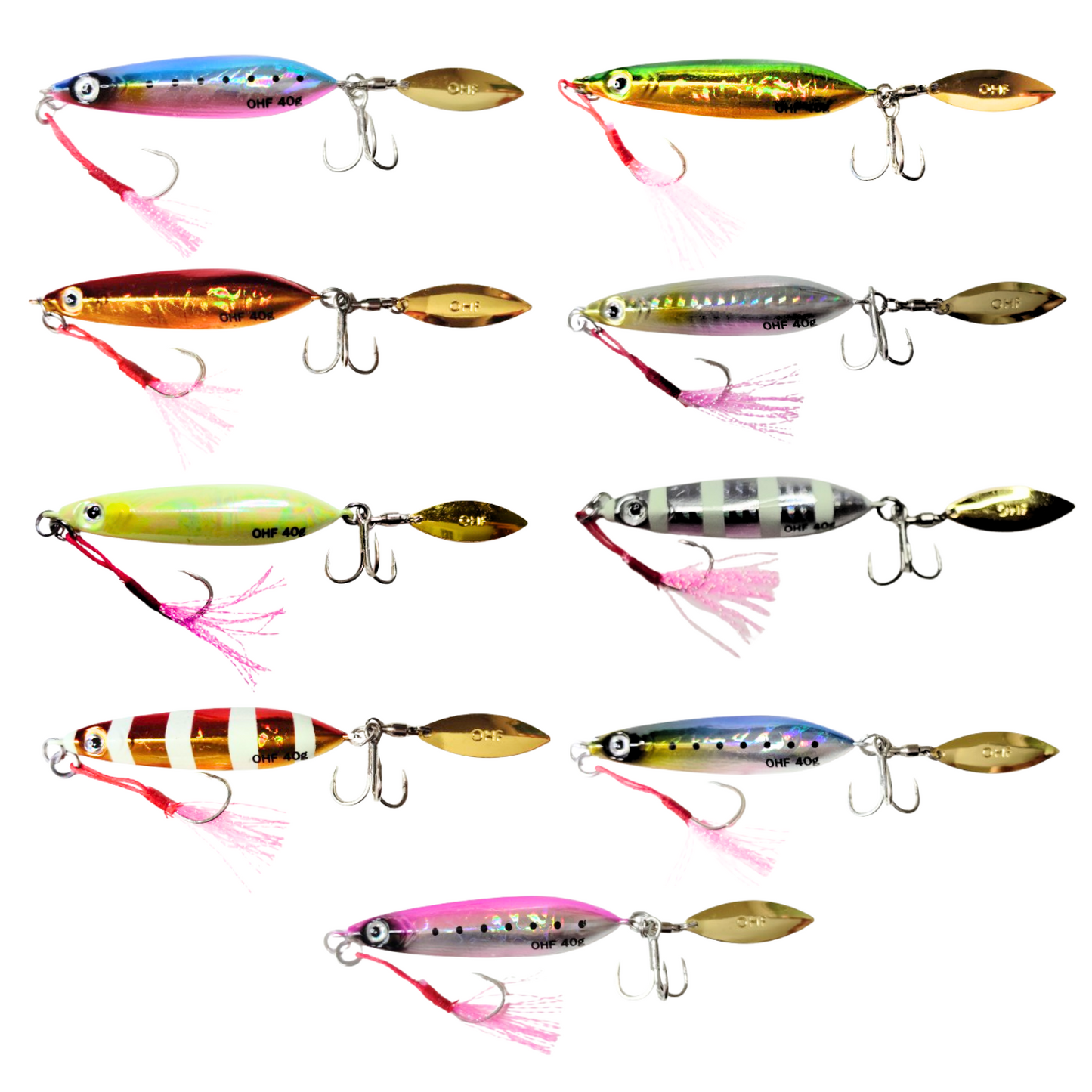 OHF メタルジグ セット 9個セット 20g / 30g / 40g ジギング スロー