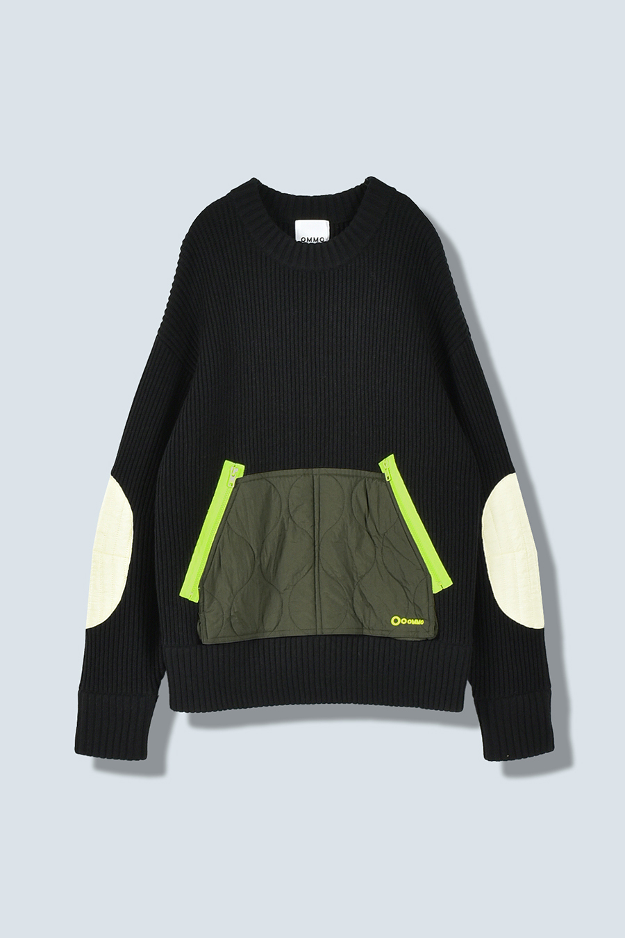 OMMO オリーブ色 ポケット付き トップス OMMO オリーブ色 ポケット付き