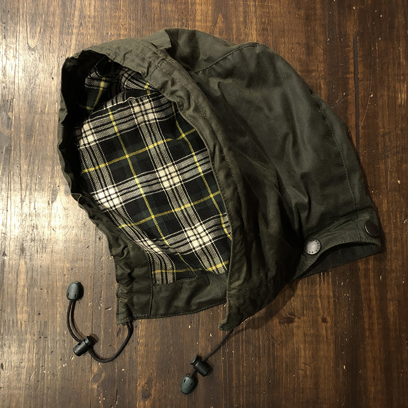 Barbour A128 Hood Sage Dress Gordon Check Inner 3Warrant Original