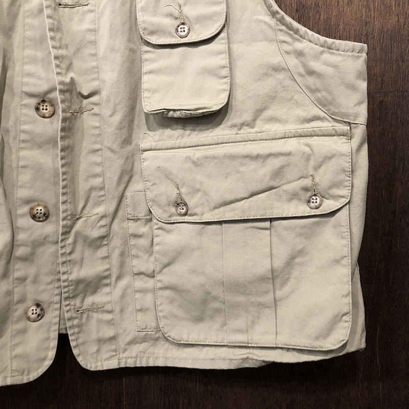 Willis & Geiger 340 Cotton Bush Poplin Safari Hunting Vest L Mint