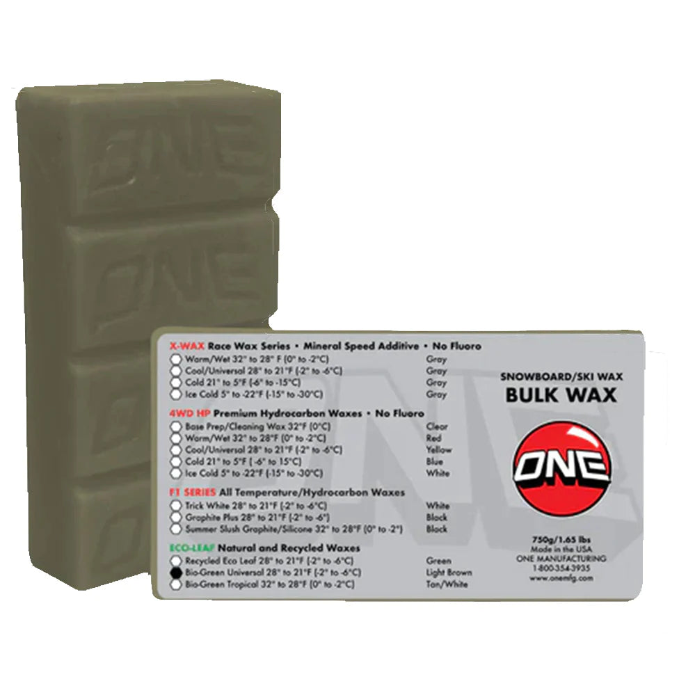 Eco Leaf Bulk 100% Recycled Snowboard Wax - One Mfg - Oneball