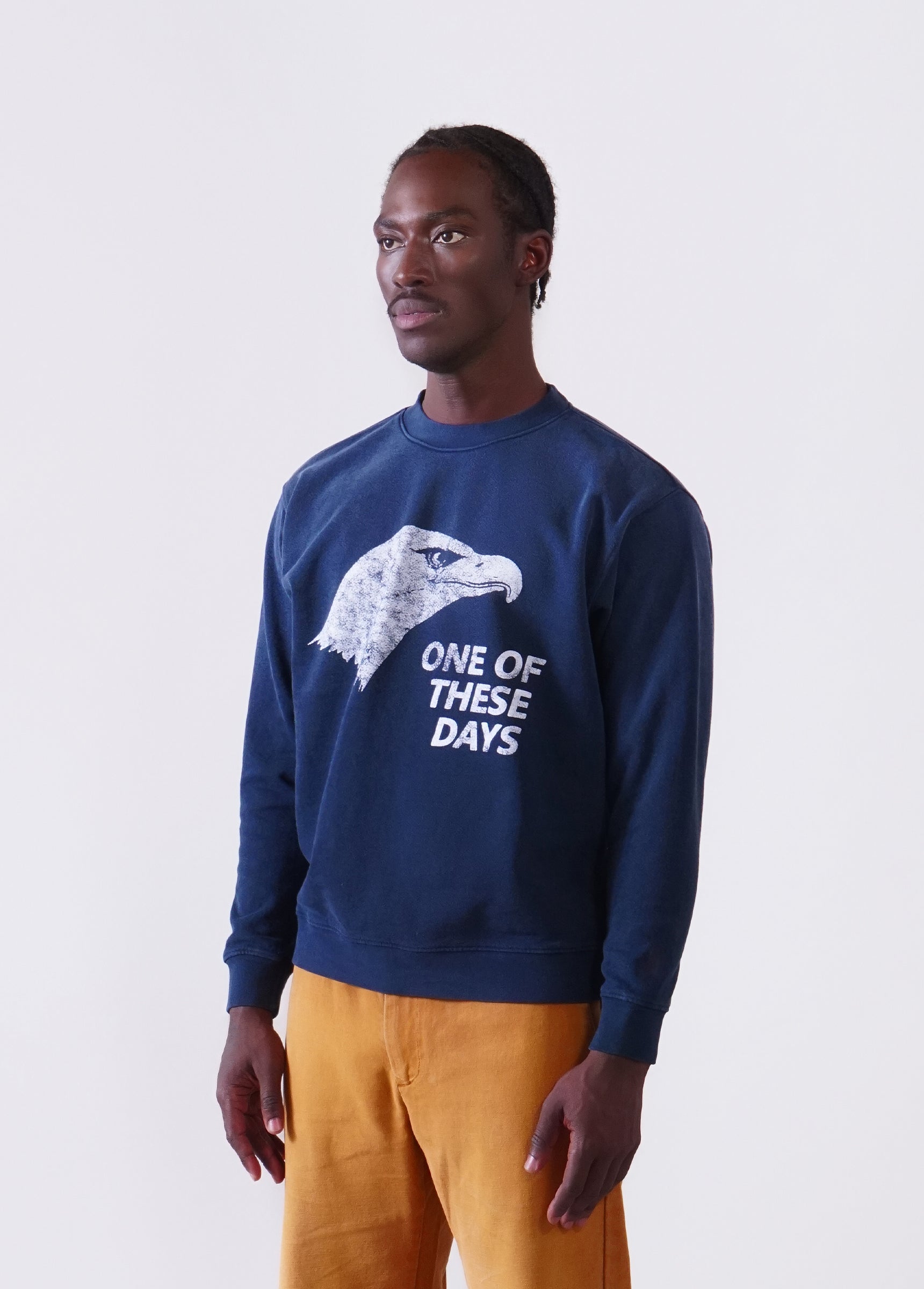 Postal Crewneck Sweatshirt - Navy | The Northern Sky Collection