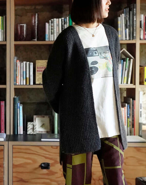 モヘヤニットガウンカーディガン / BCA12410WA 佐藤繊維のファッション