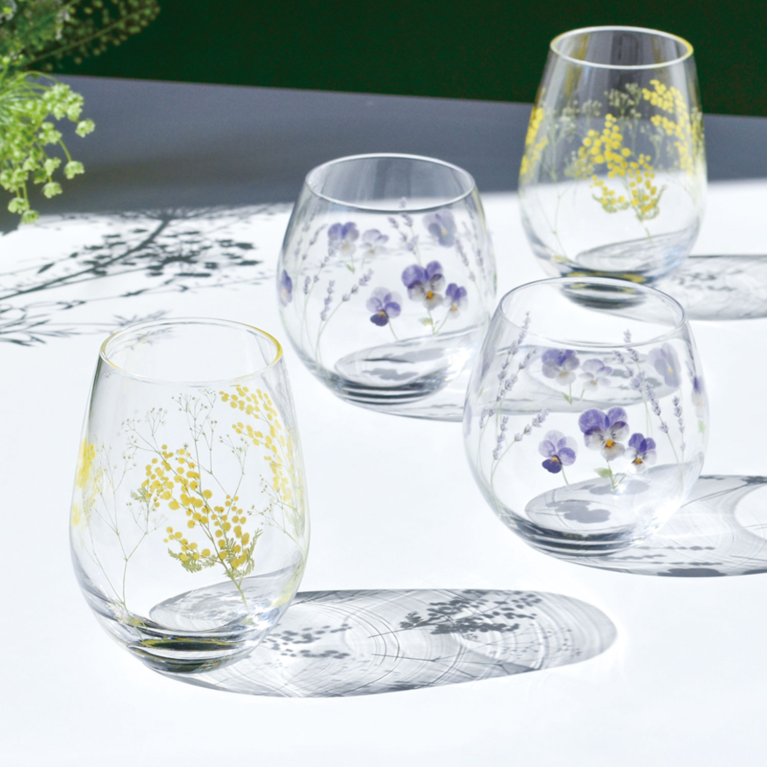 ペアフリーグラス（ビオラ/ラベンダー柄） G099-T283 / 東洋佐々木