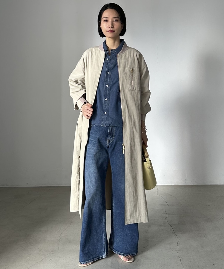 バックギャザーロングMA-1(F GREIGE): アウター｜PMbox P&M OFFICIAL