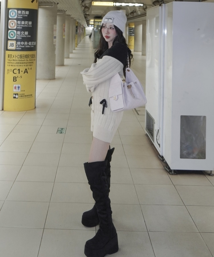 offshoulder ribbon onepiece(M IVORY): ワンピース｜PMbox P&M