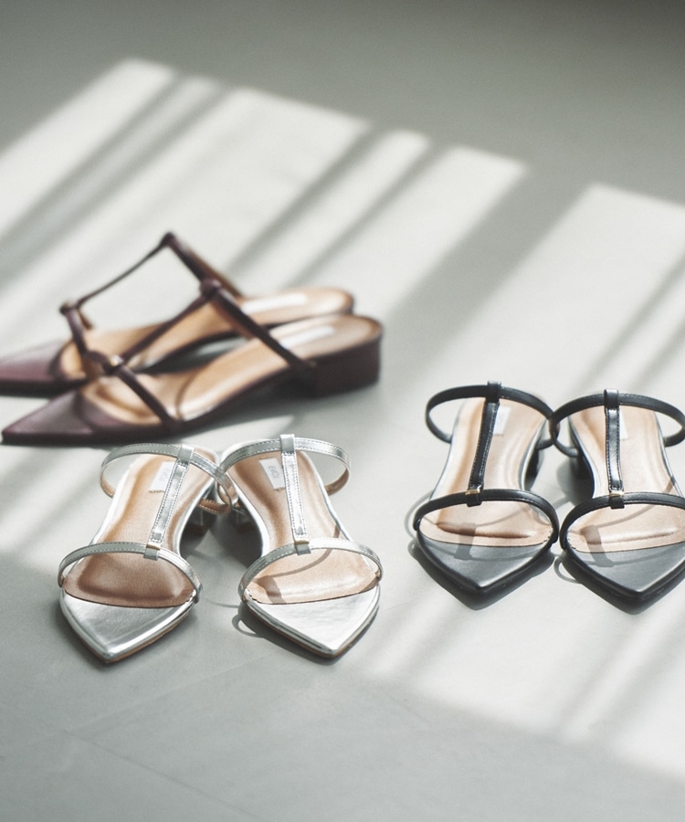 ナローストラップミュールサンダル(23.5 SILVER): シューズ｜PMbox P&M