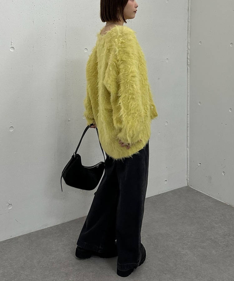 ロングシャギーミドルニットカーディガン(M GRAY): トップス｜PMbox