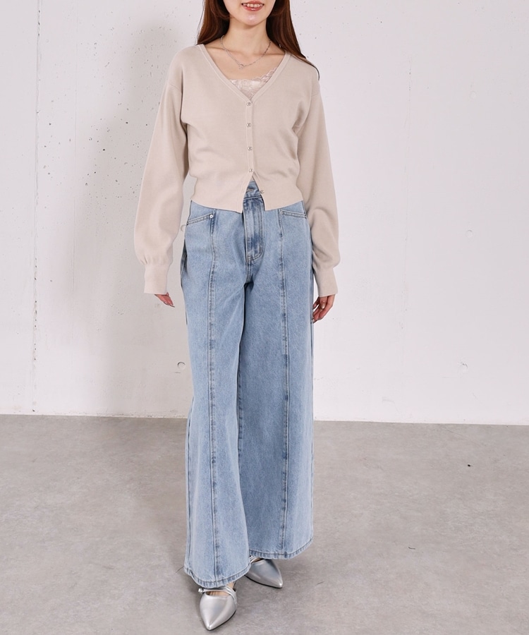 レーストリムニットアンサンブル(M OFF WHITE): トップス｜PMbox P&M