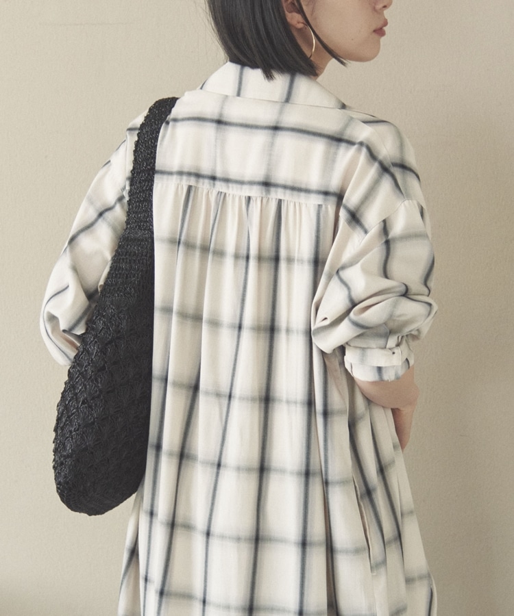 チェックシャツワンピース(38 CAMEL): ワンピース｜PMbox P&M OFFICIAL