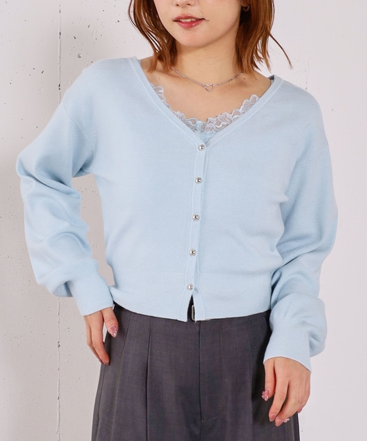 レーストリムニットアンサンブル(M OFF WHITE): トップス｜PMbox P&M