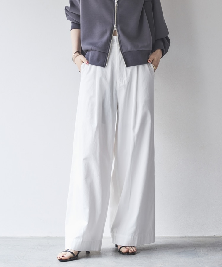 タックワイドパンツ(36 WHITE): パンツ｜PMbox P&M OFFICIAL ONLINE