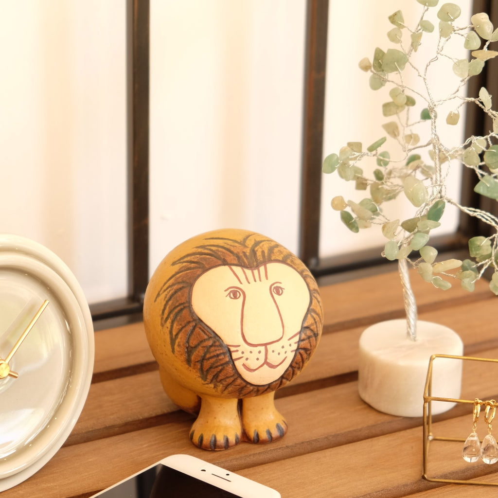 て*ん様 美品 Lisa Larson リサラーソン ライオン 陶器 ミディアム