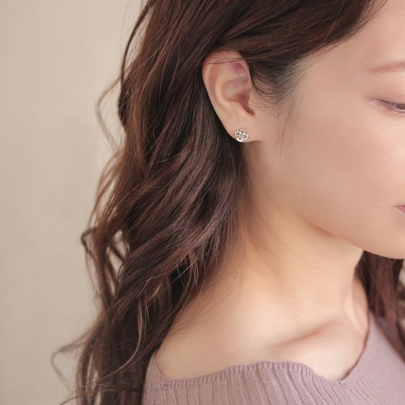 ピアス ニッケルフリー シルバー925 フラワー ポストピアス – OSEWAYA