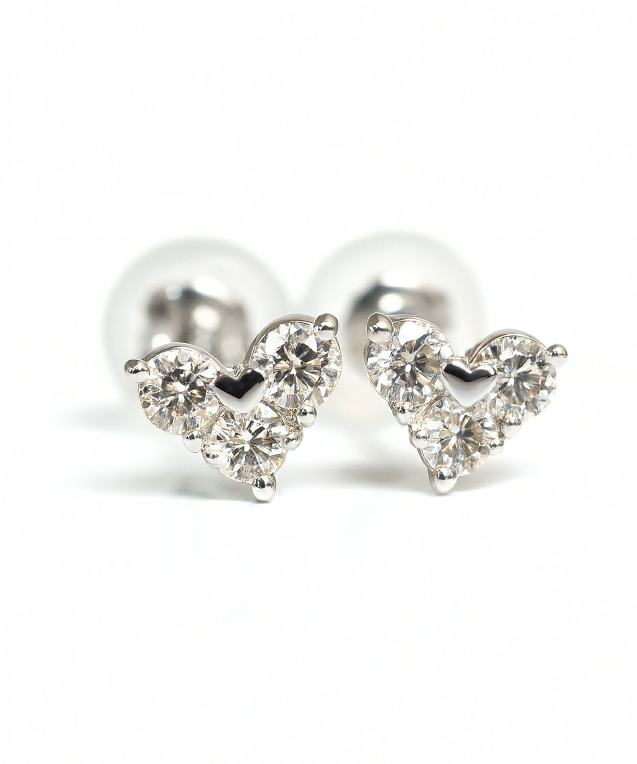 Pt900 0.2ct Heart Stud Earrings MAJERTA -マジェルタ- | Ops.(オプス
