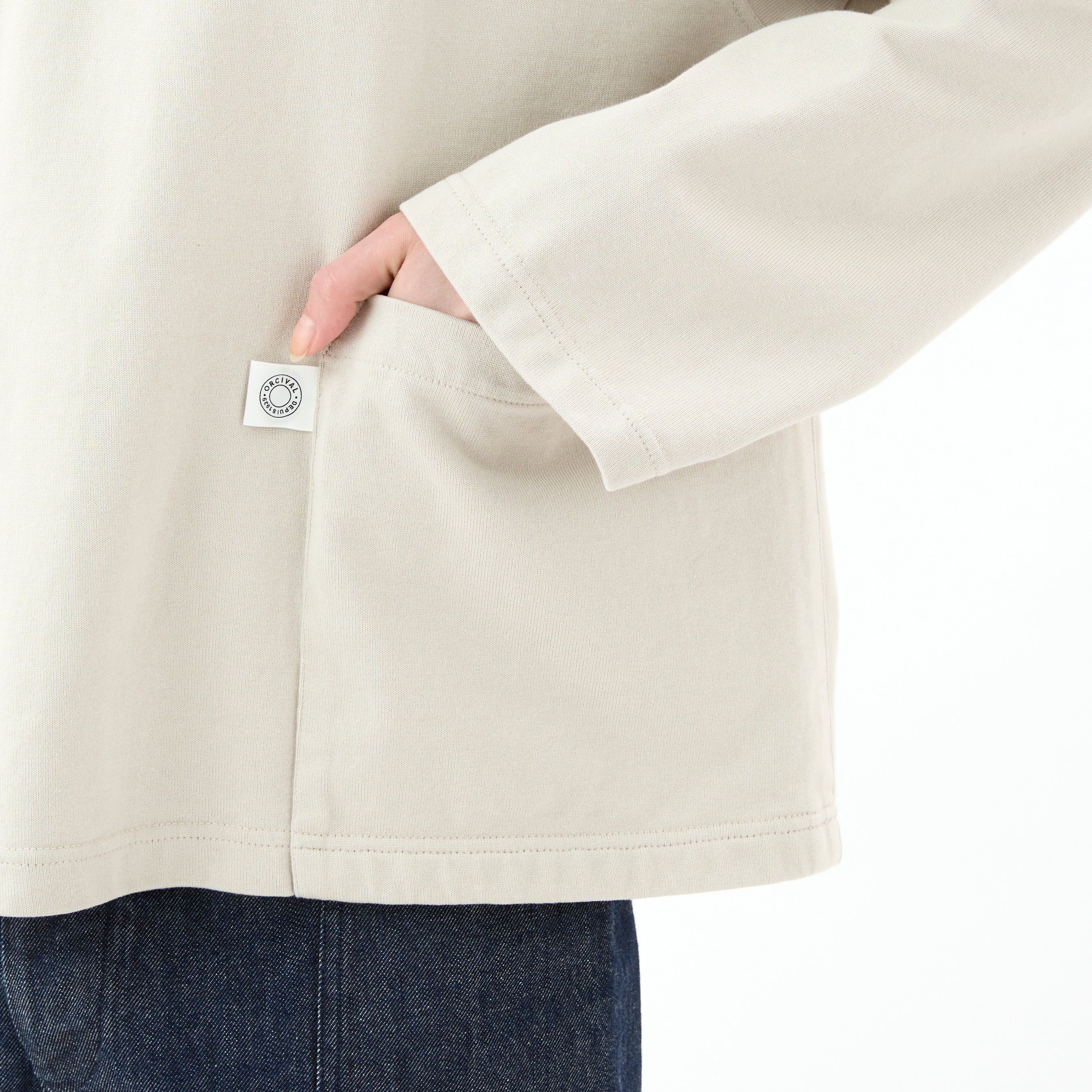 Cotton Heavy Jersey Half Zip Pullover｜ORCIVAL