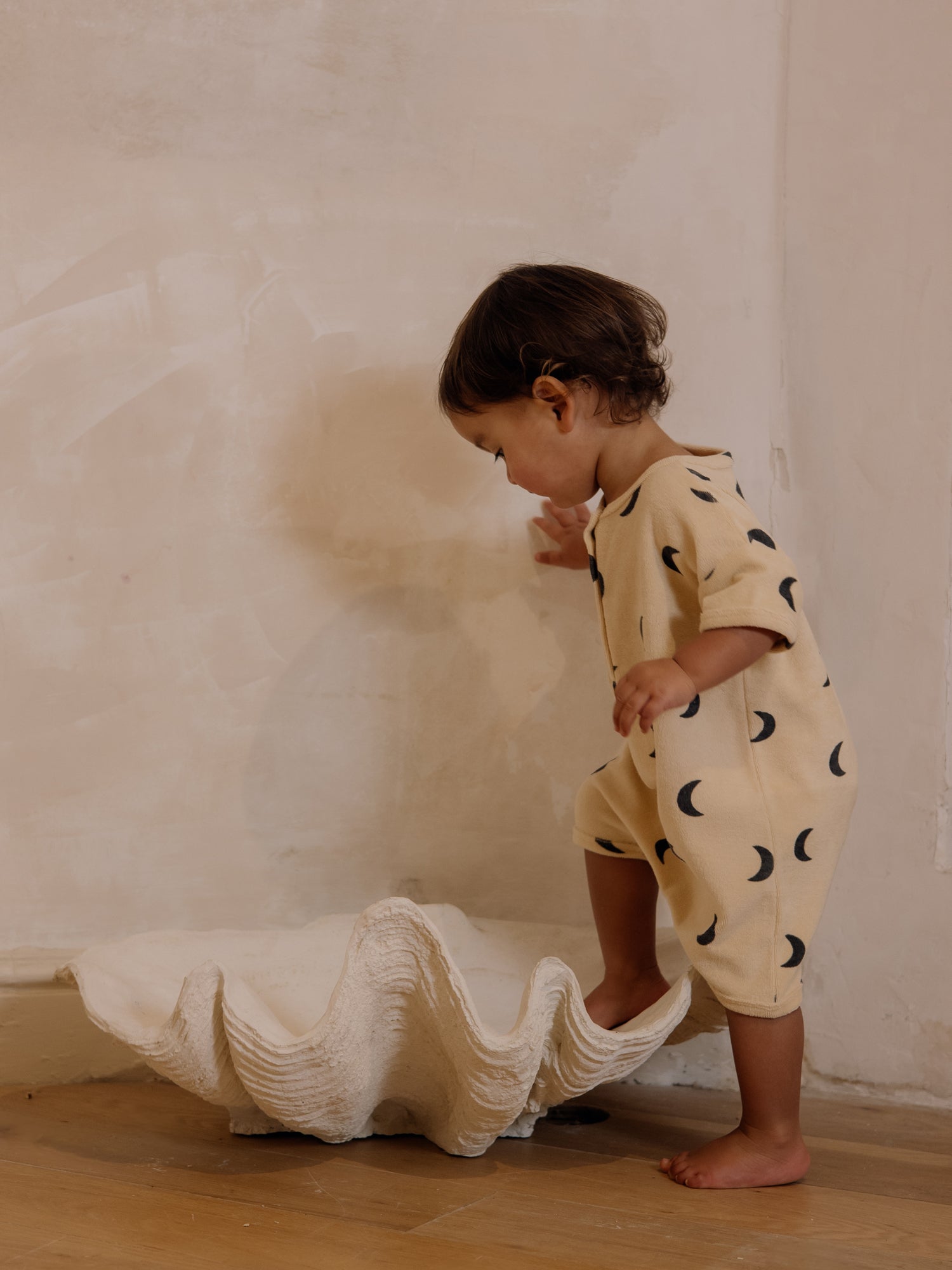 Pebble Midnight Terry Beach Romper | Organic Zoo