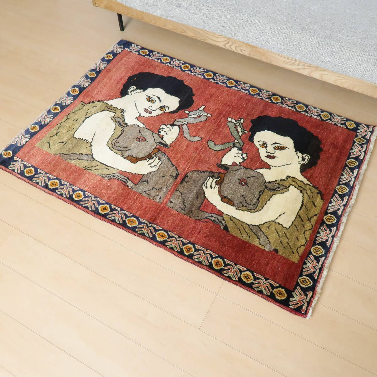 ギャッベ／オールド カシュガイ 158×107cm（AM-4147） – ギャッベ