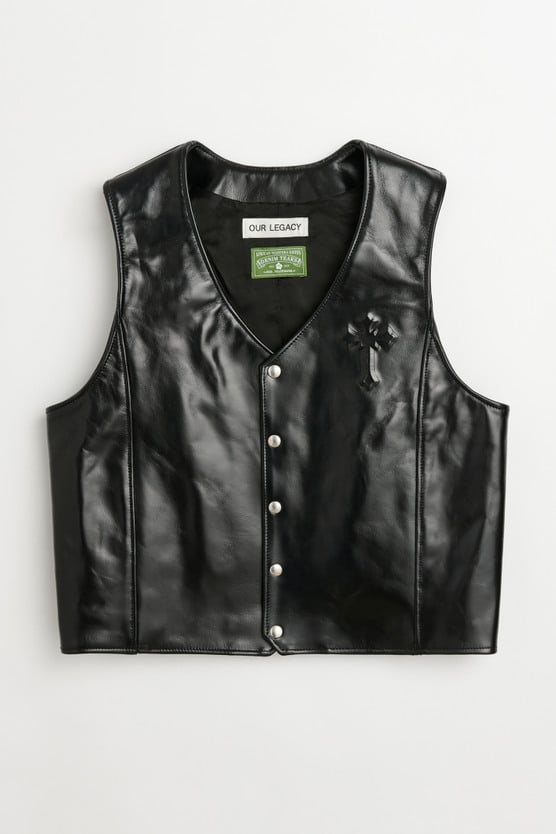 Our Legacy - Leather Vest Black Leather