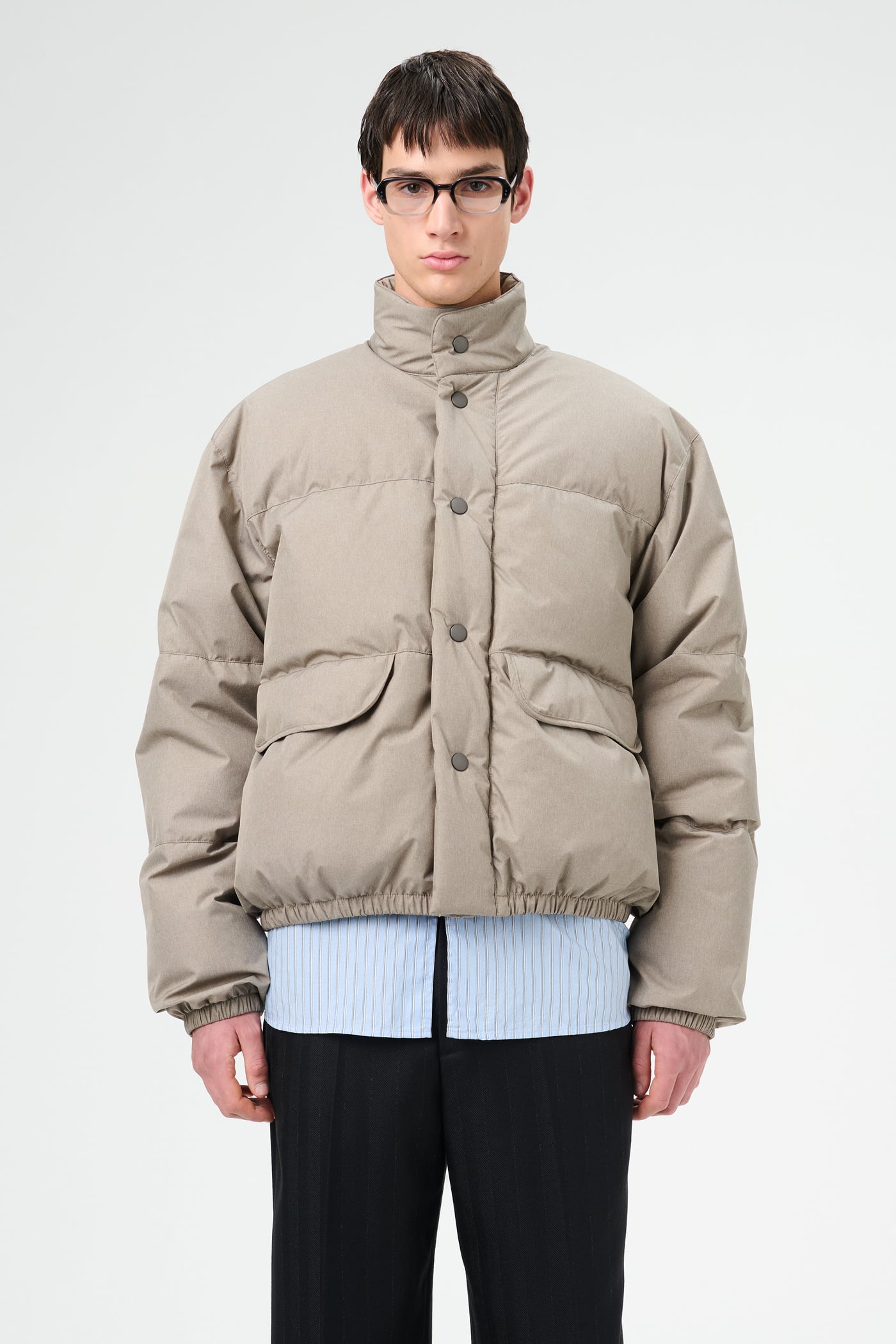 Our Legacy - Inhale Puffa Doubleganger Beige Mel Nylon