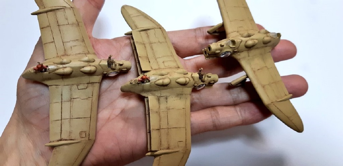 風の谷のナウシカ」のガンシップを1/144スケールで再現 王蟲約200匹も