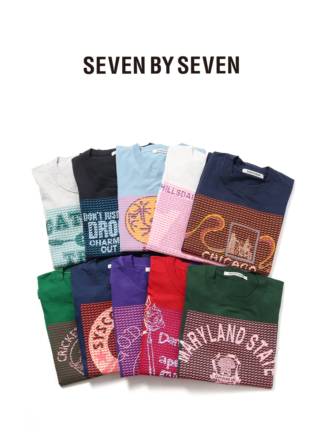 REWORK EMBROIDERY TEE- BLURRED PRINT -|リワークエンブロイダリー