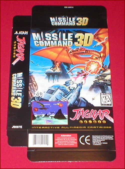Missile Command 3D Original Empty Box Only for Atari Jaguar Game