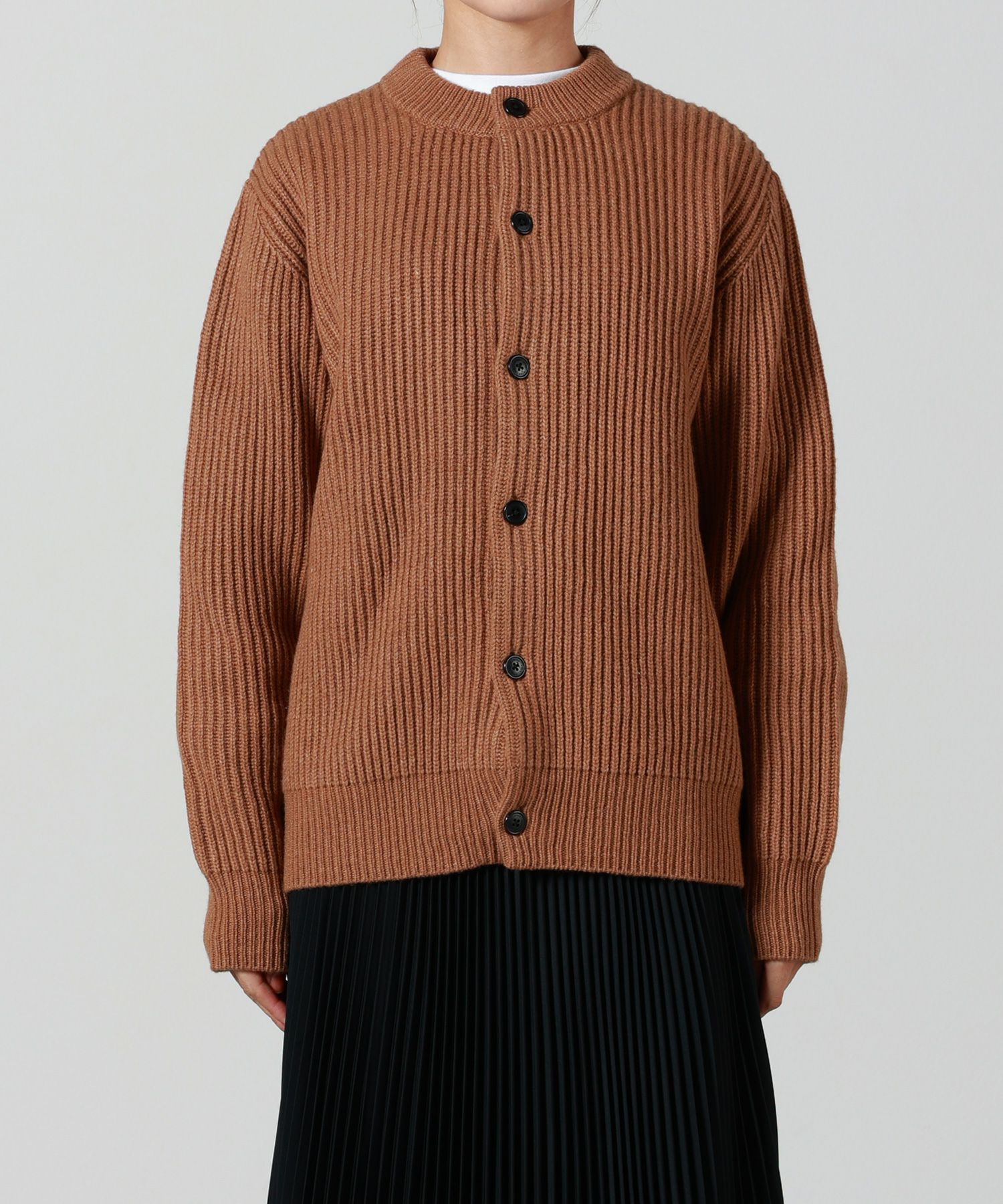 HYKE(ハイク)】 RIBBED KNIT WOOL CARDIGAN｜PARIGOT ONLINE（パリゴ