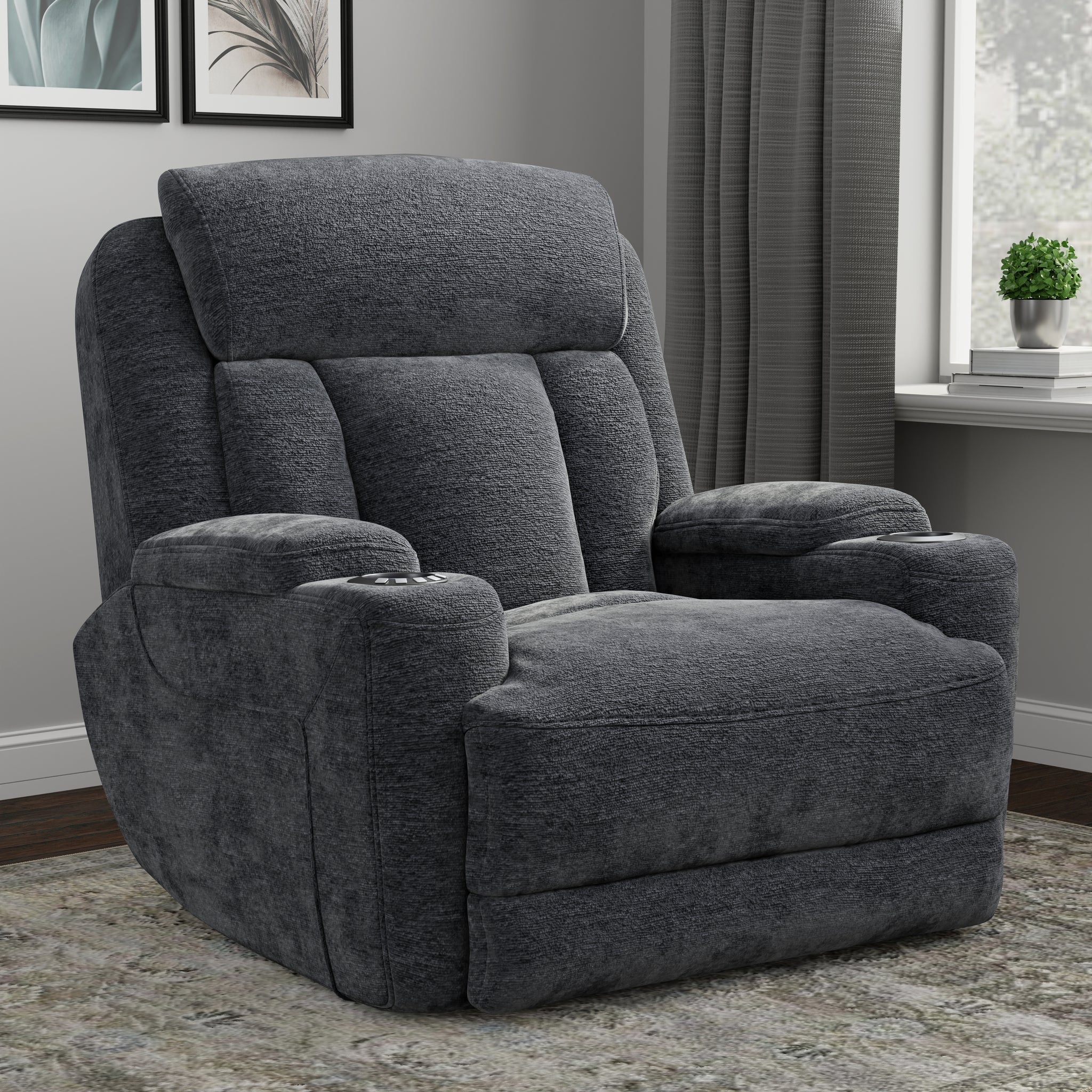 DALTON - LUCKY CHARCOAL Power Recliner - Parker House Furniture