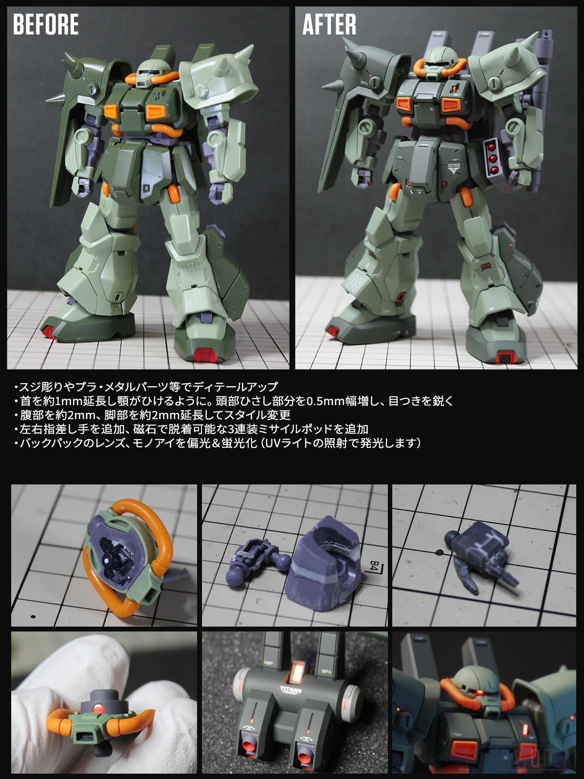 HG 1/144 ハイザック・カスタム (A.O.Z RE-BOOT版) 改修・全塗装製作