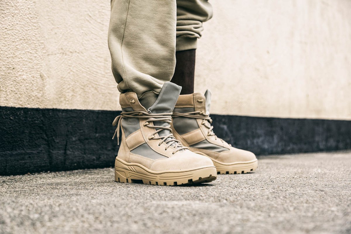 The Combat Boot from YEEZY Season 4, now available in 'sand' and