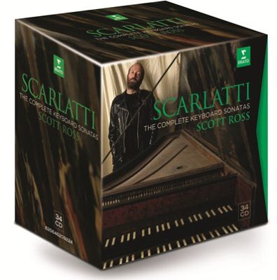 スコット・ロスのスカラッティ全曲集。チェンバロ弾きまくり、34枚組