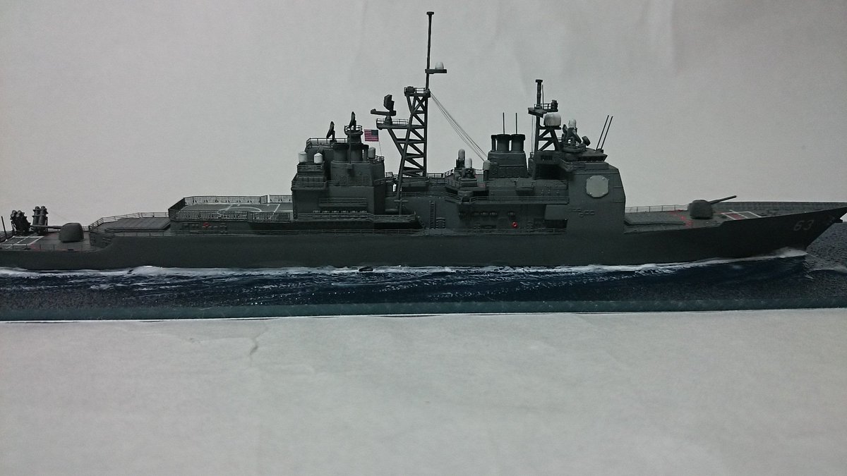 フジミのタイコンデロガ級ミサイル巡洋艦CG-63カウペンス完成！ これで