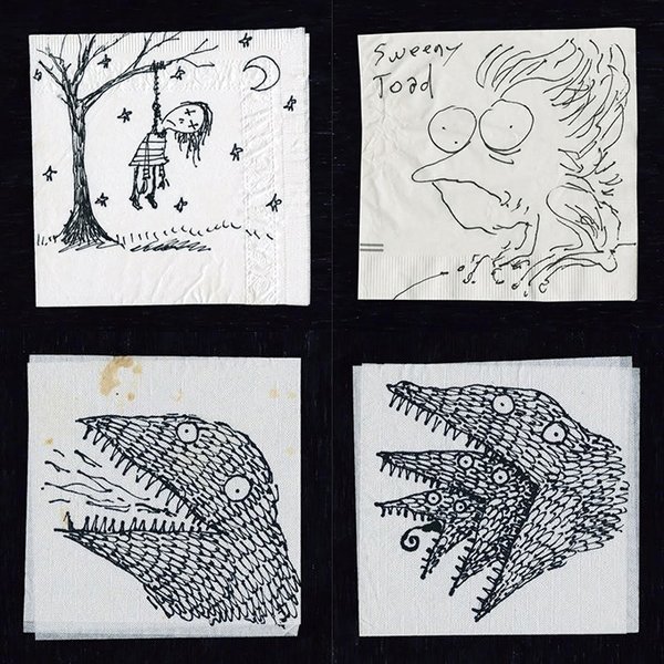 画集『ナプキンアート・オブ・ティム・バートン』発売 - 奇才ティム