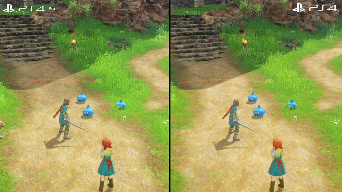 ドラゴンクエストXI』PS4版とPS4Pro版比較映像が公開に。PS4は900pと