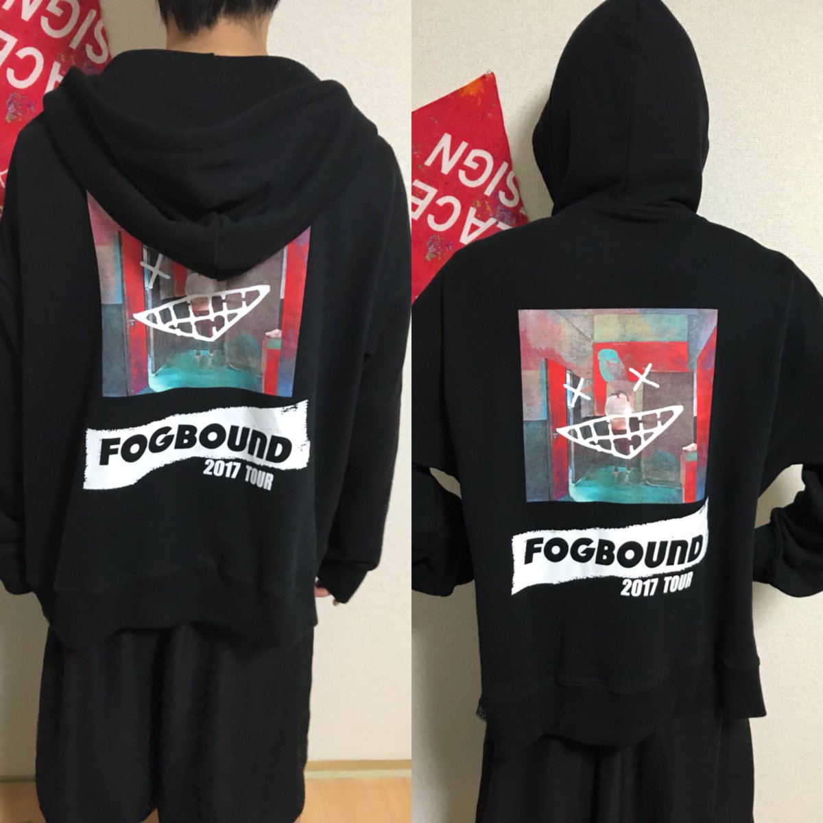 米津玄師Fogboundグッズ紹介 【BOOTパーカー(XL)】 写真169cm♂胴足4:6