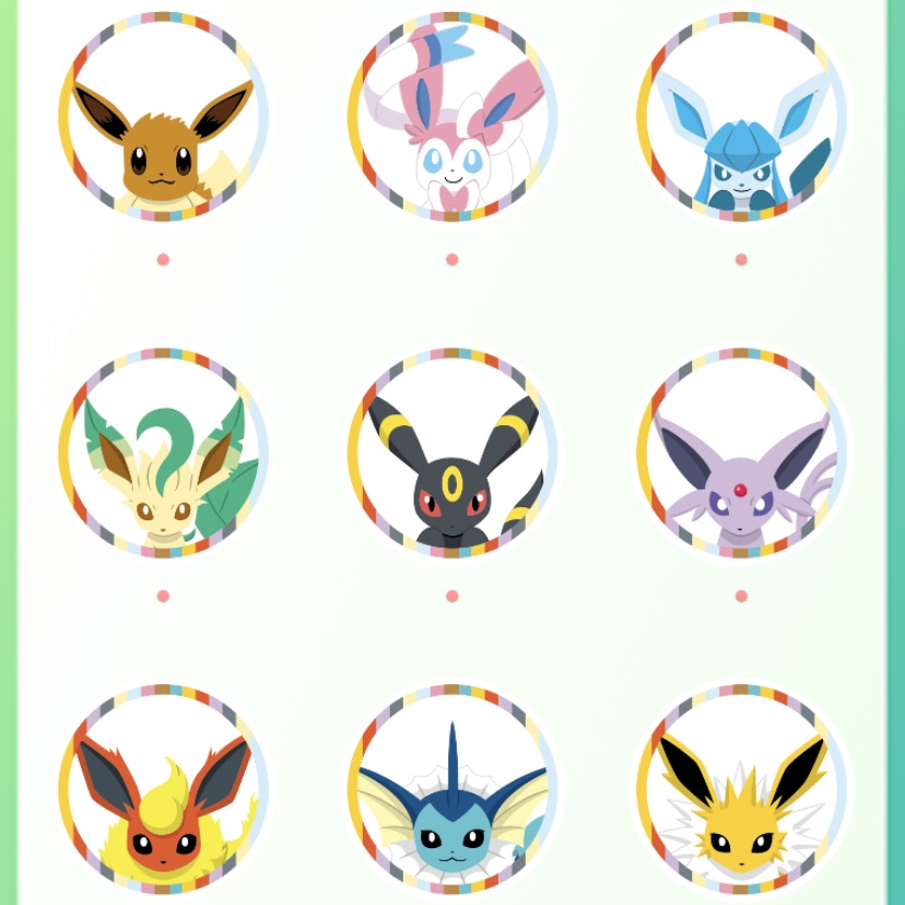 ポケモンGO にイーブイたちのステッカーが登場しました！ もらうのも