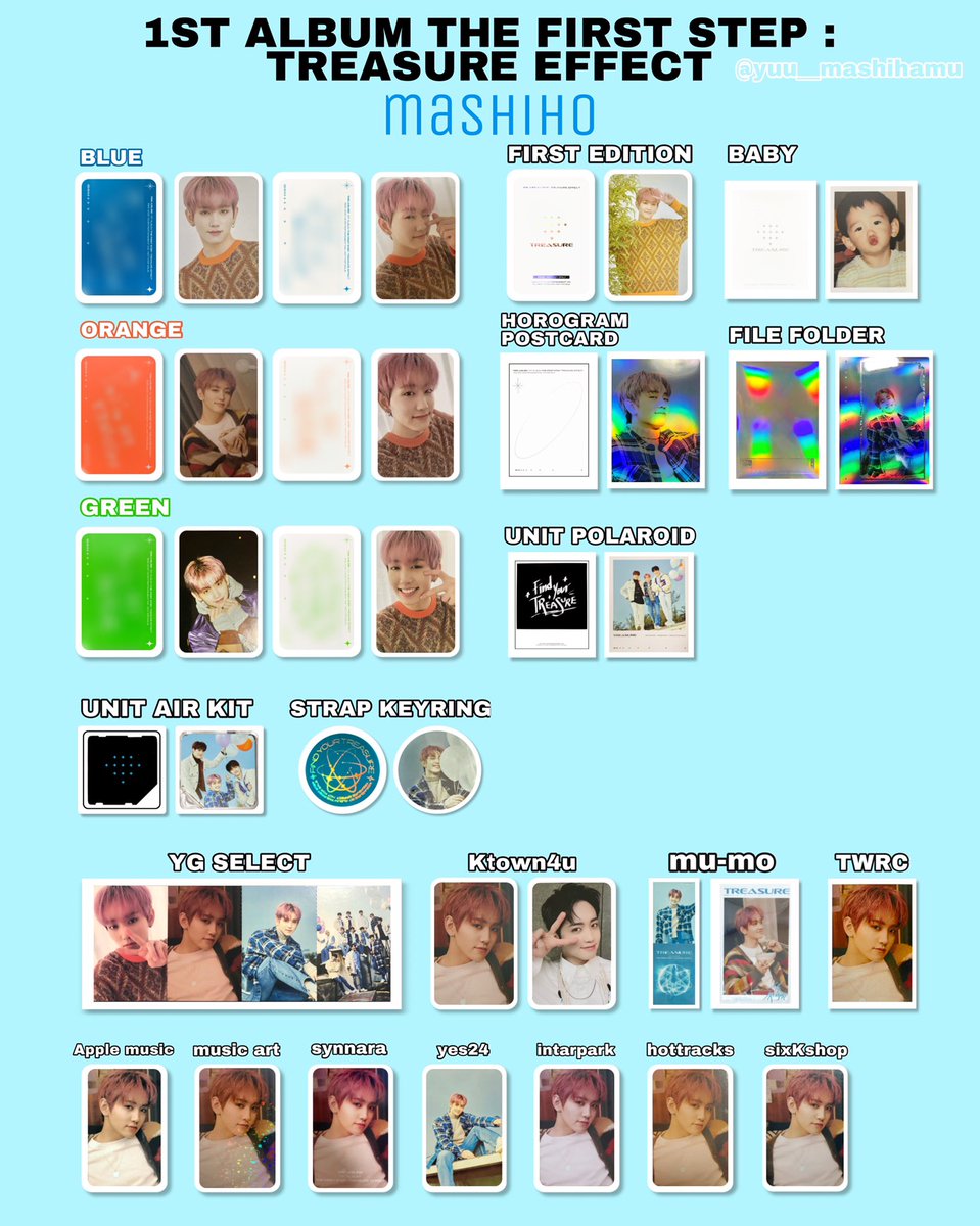 treasure effect トレカ ポストカード その他特典 一覧 01line〜02line