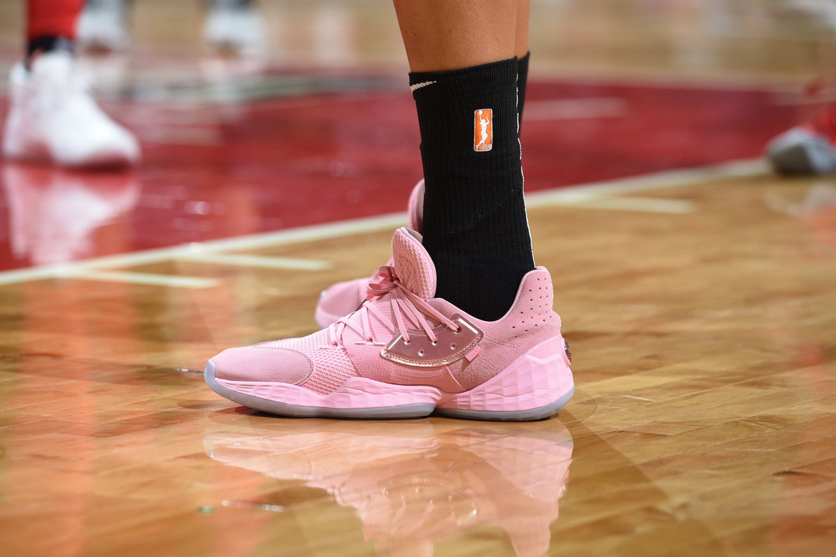 ecambage with the Adidas Harden Vol. 4 in “Pink Lemonade” colorway