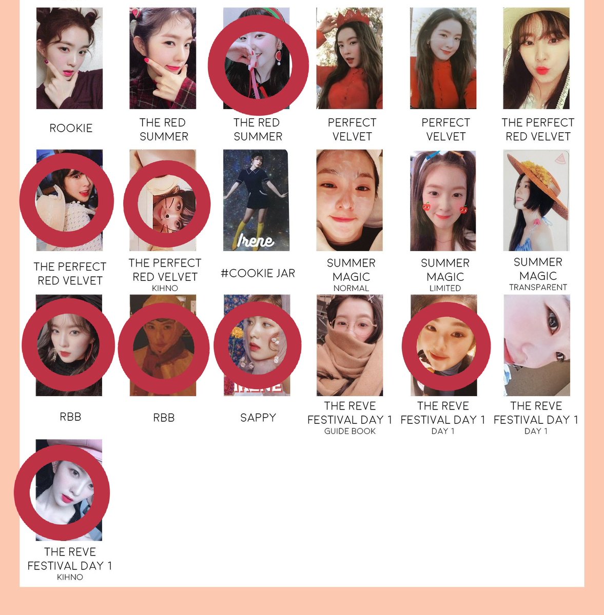 RedVelvet レドベル トレカ コレクトブック アイリーン redvelvet