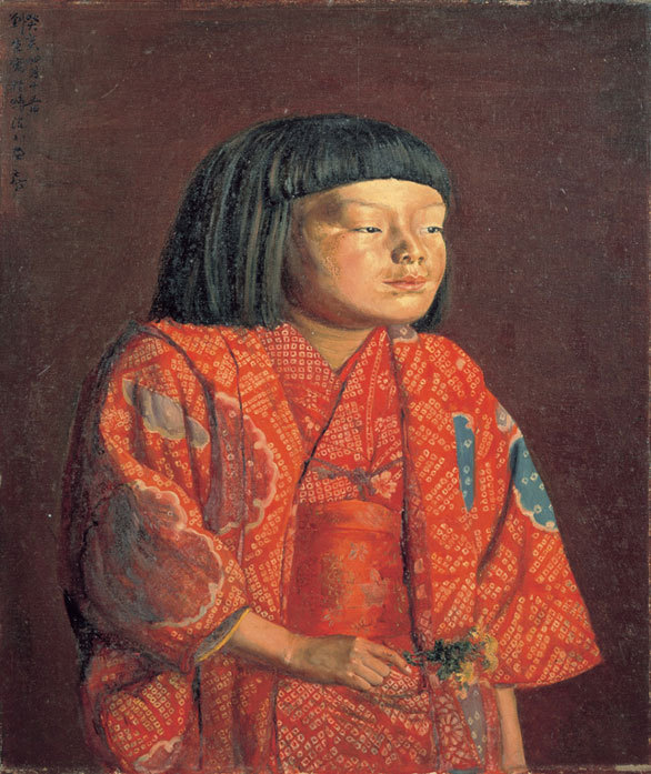 岸田劉生『麗子像』。愛娘を描いた作品は50を超える。この表現をデロリ