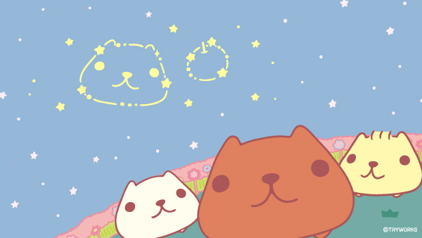 おほしさま キュラキュラ #星の王子様の日 #ホワイトさん #カピバラ