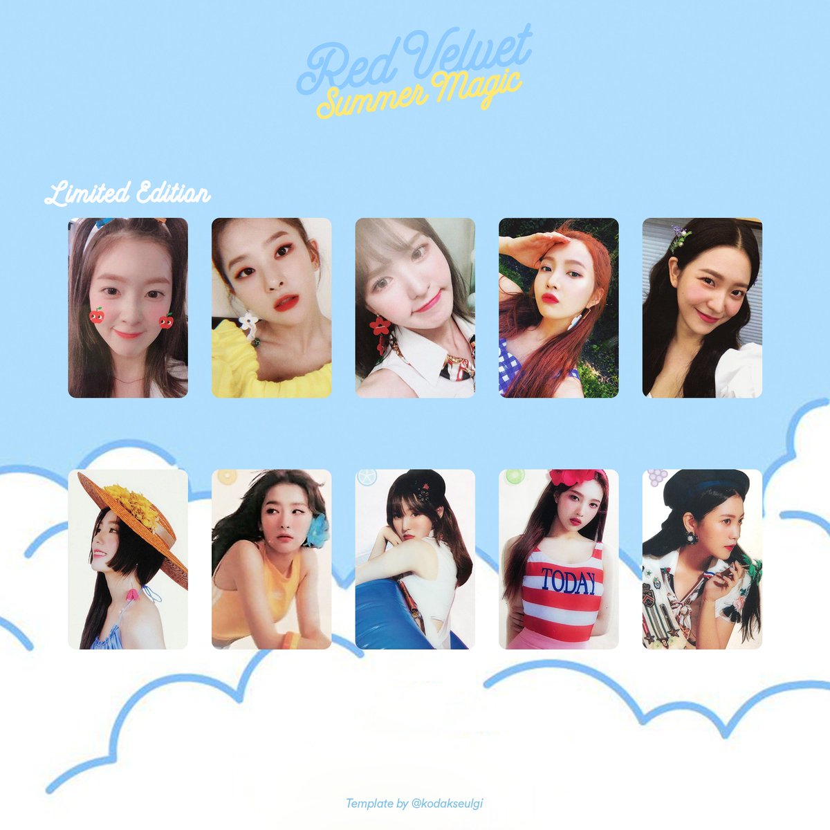 1/4] Red Velvet - Summer Magic Official Photocards/PC (2018