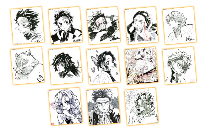 鬼滅の刃コラボレーションダイニング「お楽しみくじ」景品として描き