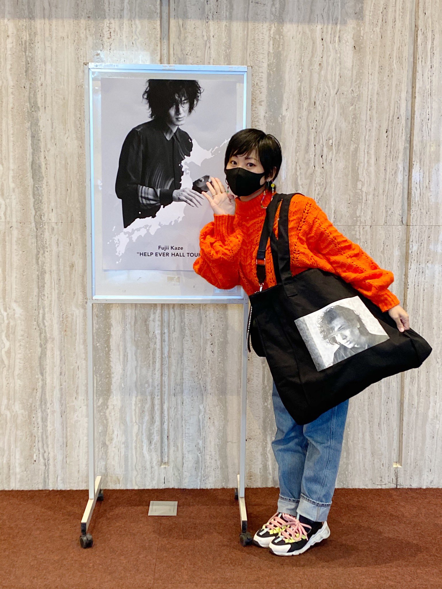 藤井風 fujiikaze レコードバッグ Hehn Records ロゴ トートバッグ